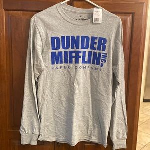 Gray Dundee Mifflin long sleeve T